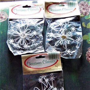 Vintage new Christmas Classic  metal snowflakes